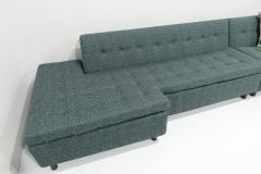 Harvey Probber Harvey Probber Iconic Architectural Angle Sofa in Wool Upholstery - 3577679