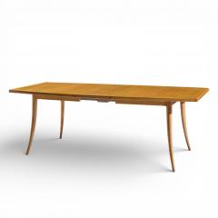 Harvey Probber Harvey Probber Mid Century Bleached Mahogany Saber Leg Dining Table with 1 Leaf - 4439572