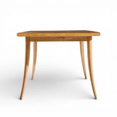 Harvey Probber Harvey Probber Mid Century Bleached Mahogany Saber Leg Dining Table with 1 Leaf - 4439574