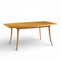 Harvey Probber Harvey Probber Mid Century Bleached Mahogany Saber Leg Dining Table with 1 Leaf - 4439575