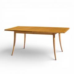 Harvey Probber Harvey Probber Mid Century Bleached Mahogany Saber Leg Dining Table with 1 Leaf - 4439577