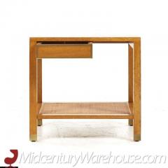 Harvey Probber Harvey Probber Mid Century Bleached Mahogany and Cane Side Table - 3275520