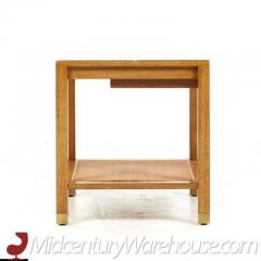 Harvey Probber Harvey Probber Mid Century Bleached Mahogany and Cane Side Table - 3275573