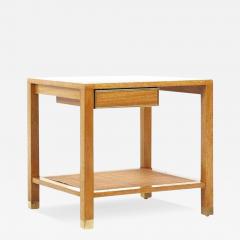 Harvey Probber Harvey Probber Mid Century Bleached Mahogany and Cane Side Table - 3281402