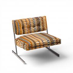 Harvey Probber Harvey Probber Mid Century Cantilevered Chrome Slipper Lounge Chairs Pair - 4647140