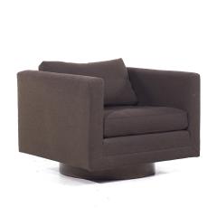 Harvey Probber Harvey Probber Mid Century Cube Swivel Lounge Chairs Pair - 3834692