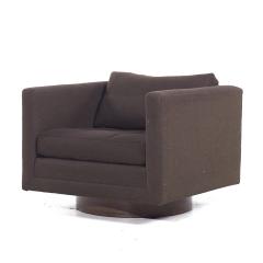 Harvey Probber Harvey Probber Mid Century Cube Swivel Lounge Chairs Pair - 3834693