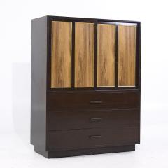 Harvey Probber Harvey Probber Mid Century Rosewood and Mahogany Armoire Highboy Dresser - 4082001