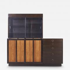 Harvey Probber Harvey Probber Mid Century Rosewood and Mahogany Credenza and Hutch - 3863542