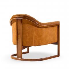 Harvey Probber Harvey Probber Mid Century Walnut Barrel Lounge Chairs Pair - 4529459