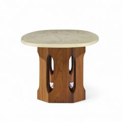Harvey Probber Harvey Probber Mid Century Walnut and Stone Coffee Table - 4390870