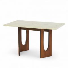 Harvey Probber Harvey Probber Mid Century Walnut and Stone Side Table - 4390969