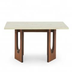 Harvey Probber Harvey Probber Mid Century Walnut and Stone Side Table - 4390973