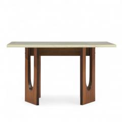 Harvey Probber Harvey Probber Mid Century Walnut and Stone Side Table - 4390974