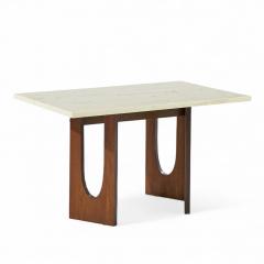 Harvey Probber Harvey Probber Mid Century Walnut and Stone Side Table - 4392161