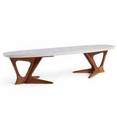 Harvey Probber Harvey Probber Mid Century Walnut and Terrazzo Coffee Table - 4403088