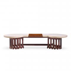 Harvey Probber Harvey Probber Mid Century Walnut and Terrazzo Marble Top Coffee Table - 4492618