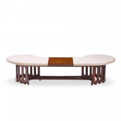 Harvey Probber Harvey Probber Mid Century Walnut and Terrazzo Marble Top Coffee Table - 4492624