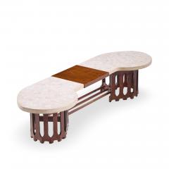Harvey Probber Harvey Probber Mid Century Walnut and Terrazzo Marble Top Coffee Table - 4492626