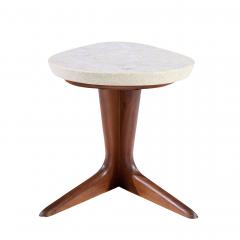 Harvey Probber Harvey Probber Mid Century Walnut and Terrazzo Side End Table - 4403790