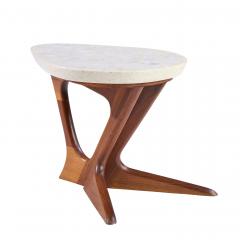 Harvey Probber Harvey Probber Mid Century Walnut and Terrazzo Side End Table - 4403791