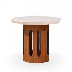 Harvey Probber Harvey Probber Mid Century Walnut and Terrazzo Side End Tables Pair - 4527869