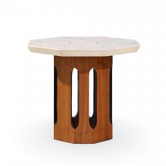 Harvey Probber Harvey Probber Mid Century Walnut and Terrazzo Side End Tables Pair - 4527871