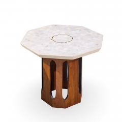 Harvey Probber Harvey Probber Mid Century Walnut and Terrazzo Side End Tables Pair - 4527875