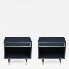 Harvey Probber Harvey Probber Midnight Blue Lacquer Nightstands - 756748