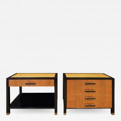 Harvey Probber Harvey Probber Pair Of Bedside Tables In Mahogany And Teak 1960s Signed  - 1548171