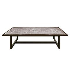 Harvey Probber Harvey Probber Rare Etched Pewter Top Coffee Table 1950s - 3428530