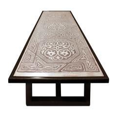 Harvey Probber Harvey Probber Rare Etched Pewter Top Coffee Table 1950s - 3428532