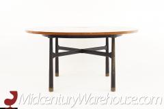 Harvey Probber Harvey Probber Round Ebonized Walnut Terrazzo and Brass Dining Table - 2580255