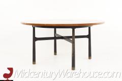 Harvey Probber Harvey Probber Round Ebonized Walnut Terrazzo and Brass Dining Table - 2580256