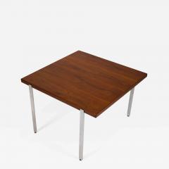 Harvey Probber Harvey Probber Side Table in Teak and Polished Stainless Steel 1960s - 1883120