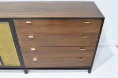 Harvey Probber Harvey Probber Signed Sideboard in Mahogany with Gold Trim 1960s - 1771716