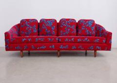 Harvey Probber Harvey Probber Sofa with Jupe by Jackie Hand Embroidered Fabric - 543157