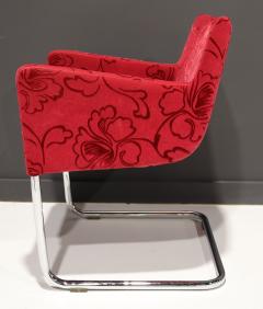 Harvey Probber Harvey Probber Style Cantilevered Dining Chair in Red Velvet - 2561404