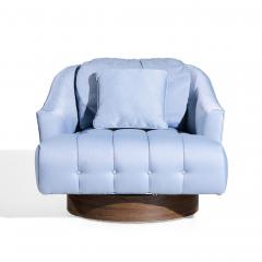 Harvey Probber Harvey Probber Style Mid Century Walnut Swivel Lounge Chairs Pair - 4448721