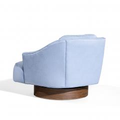 Harvey Probber Harvey Probber Style Mid Century Walnut Swivel Lounge Chairs Pair - 4448724