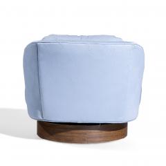 Harvey Probber Harvey Probber Style Mid Century Walnut Swivel Lounge Chairs Pair - 4448726