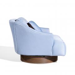 Harvey Probber Harvey Probber Style Mid Century Walnut Swivel Lounge Chairs Pair - 4448727