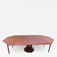 Harvey Probber Harvey Probber Style Walnut Octagon Extension Table 3 Leaves Mid Century Modern - 1416801