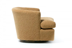 Harvey Probber Harvey Probber Swivel Lounge Chairs Upholstered in Camel Teddy Bear C 1955 - 3069976