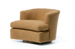 Harvey Probber Harvey Probber Swivel Lounge Chairs Upholstered in Camel Teddy Bear C 1955 - 3069984