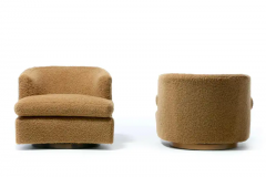 Harvey Probber Harvey Probber Swivel Lounge Chairs Upholstered in Camel Teddy Bear C 1955 - 3070016