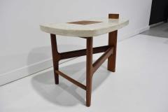 Harvey Probber Harvey Probber Terrazzo and Walnut Side Table - 1723751