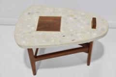 Harvey Probber Harvey Probber Terrazzo and Walnut Side Table - 1723752