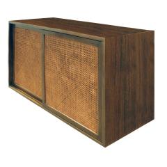Harvey Probber Harvey Probber Wall Mounted Cabinet with Inset Caned Doors 1950s - 564981