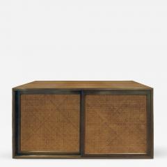 Harvey Probber Harvey Probber Wall Mounted Cabinet with Inset Caned Doors 1950s - 568567
